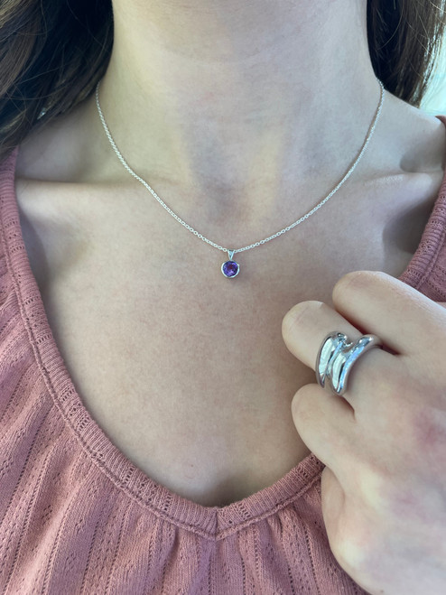 amethyst necklace, amethyst pendant, amethyst jewelry