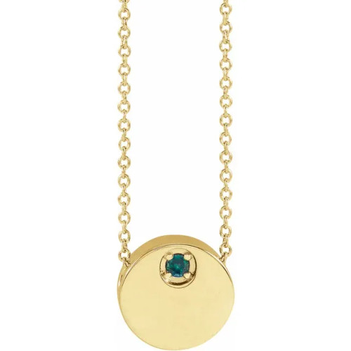 Alexandrite Disc Necklace