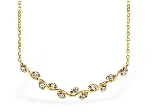 V-Leaf Motif Necklace