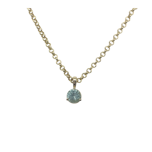 Round Maine Tourmaline Juicy Gem Pendant: One-of-a-Kind