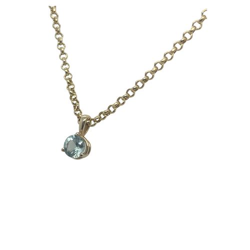 Round Maine Tourmaline Juicy Gem Pendant: One-of-a-Kind