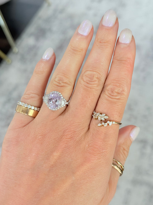 purple sapphire ring, light purple sapphire ring, pink sapphire ring, unique sapphire ring