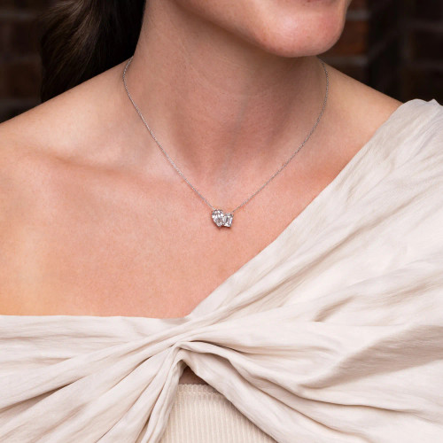 two stone diamond necklace, two stone diamond jewelry, moi et toi, toi et moi