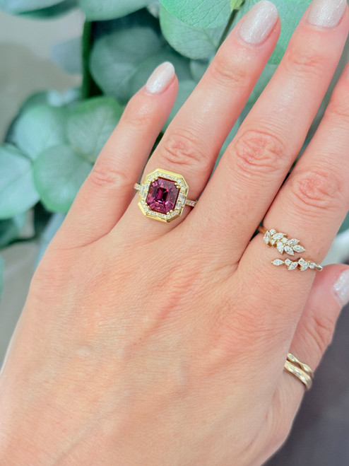 pink garnet ring, pink garnet jewelry, garnet ring, garnet jewelry, unique garnet jewelry, one of a kind ring