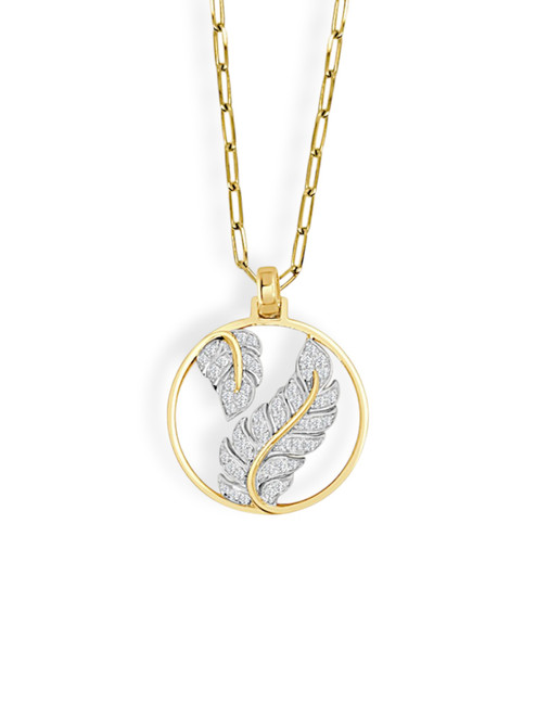 Pavé Diamond Fern Necklace