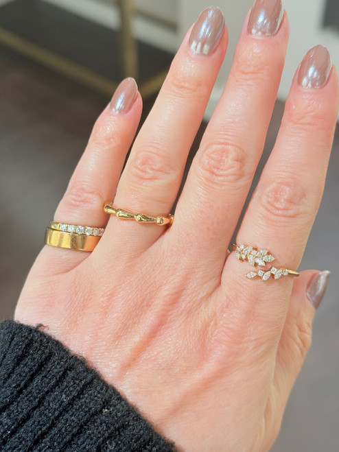 Elongated Tear-Drop Ring