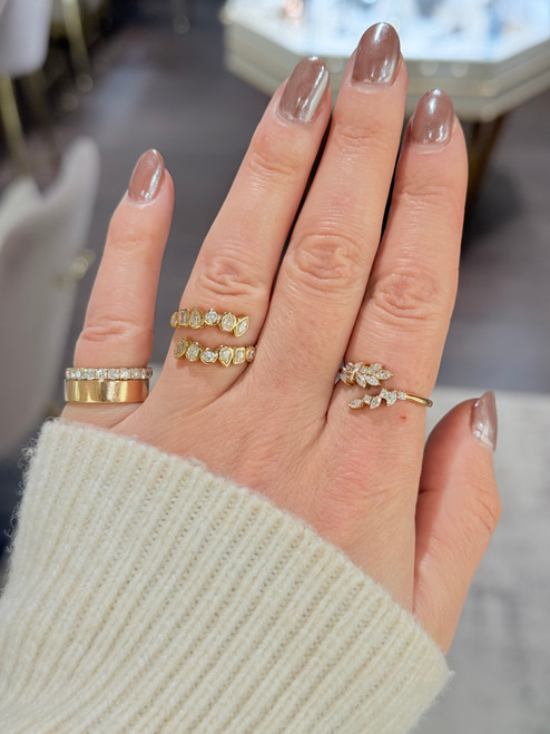 diamond ring, diamond wrap ring, unique diamond ring, right hand ring