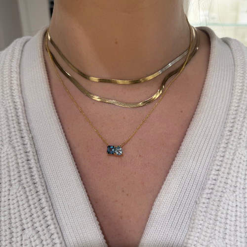 Two Stone Blue Topaz