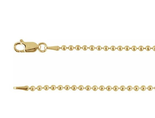2mm Gold Filled Bead Chain
