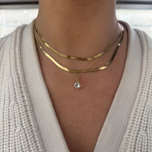 Aquamarine Charm Pendant