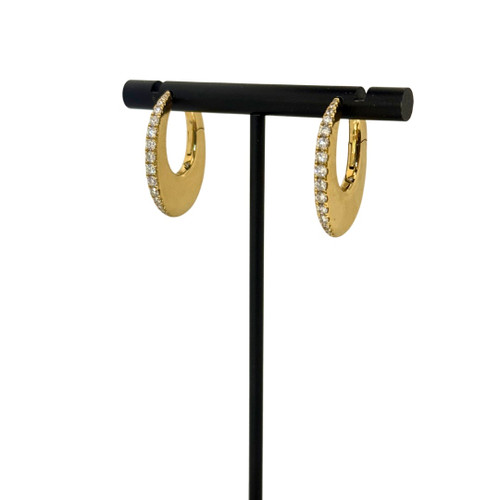 diamond hoops, diamond earrings, unique diamond hoops, unique diamond earrings, yellow gold diamond earrings, yellow gold diamond hoops