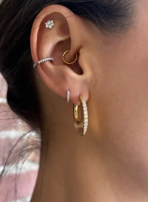 diamond hoops, diamond earrings, unique diamond hoops, unique diamond earrings, yellow gold diamond earrings, yellow gold diamond hoops