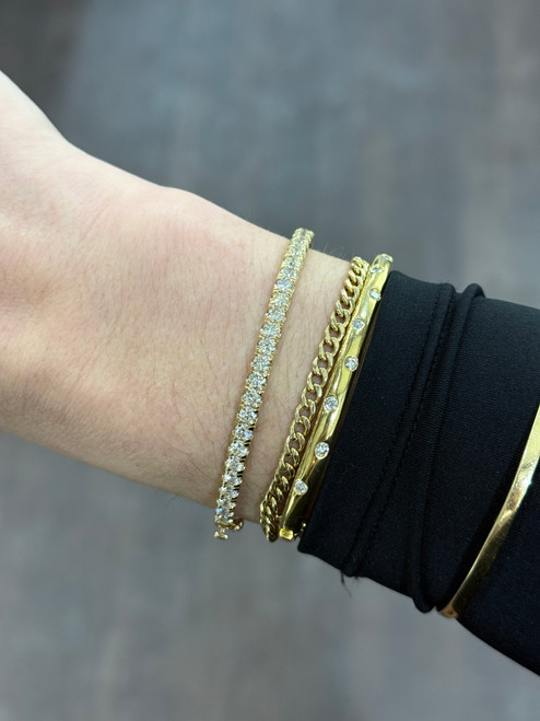diamond bangle, diamond bracelet, yellow gold diamond bracelet, gold bracelet, gold diamond bracelet