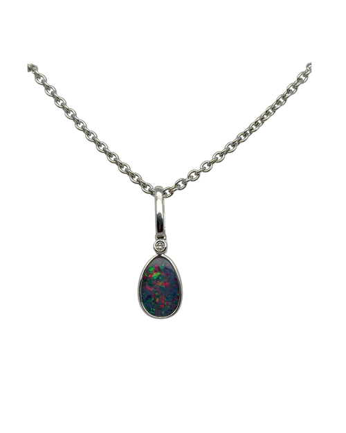 Australian opal necklace, Australian opal pendant, Australian opal jewelry
