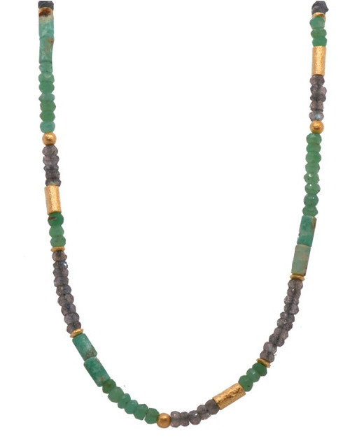 Chrysoprase and Labradorite Necklace