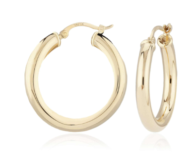 20x3mm Gold Vermeil Hoops
