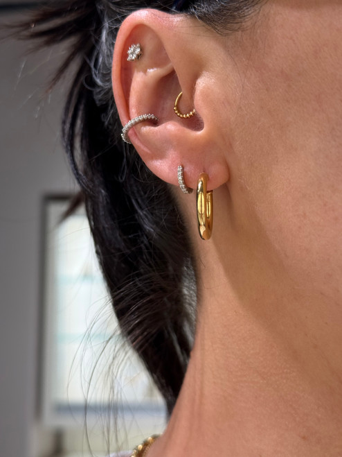 3x20mm Gold Vermeil Hoops