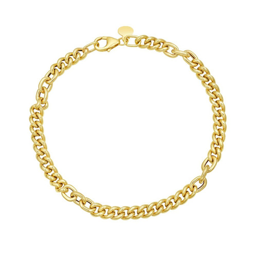 gold bracelet, yellow gold bracelet, gold link bracelet