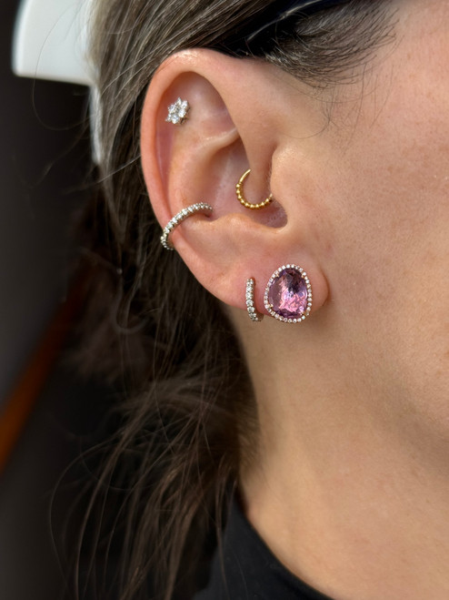 amethyst earrings, amethyst studs, unique amethyst jewelry, unique amethyst earrings