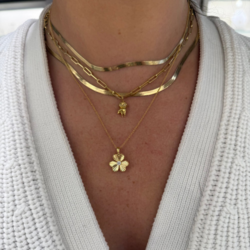 clover necklace, clover pendant, clover jewelry, shamrock necklace, shamrock jewelry