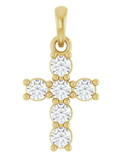 diamond cross, diamond cross necklace, diamond cross jewelry, lab grown diamond cross jewelry