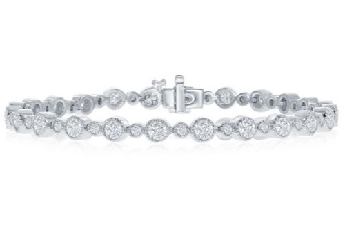 5cttw Bezel Set Diamond Bracelet