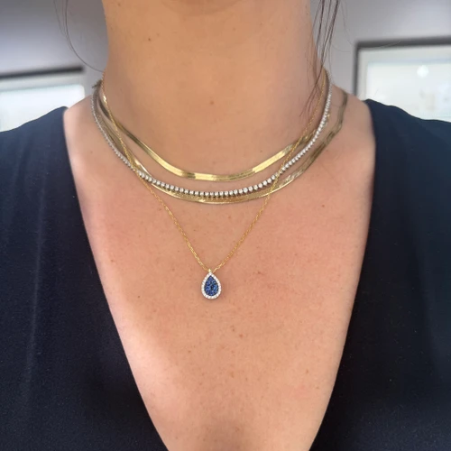 sapphire necklace, sapphire jewelry, unique sapphire necklace, unique sapphire jewelry