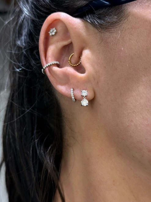 diamond earrings, diamond studs, unique diamond earrings