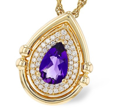 Pear Shape Amethyst Pendant