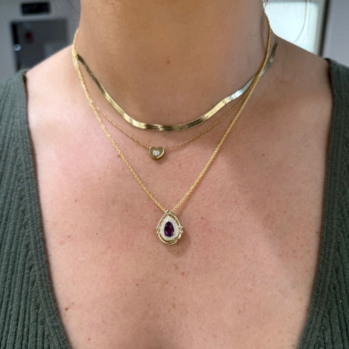 Pear Shape Amethyst Pendant