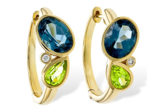Peridot & Topaz Earrings