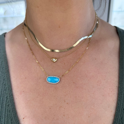 Turquoise & Diamond Necklace