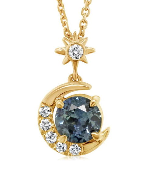 Celestial Montana Sapphire Pendant