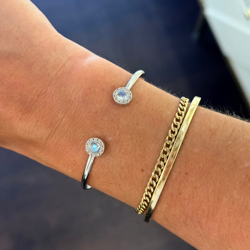 Moonstone Cuff Bracelet