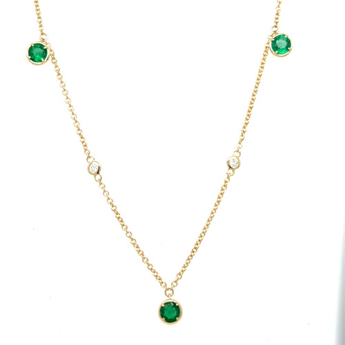 emerald necklace, emerald and diamond necklace, emerald jewelry, emerald and diamond jewelry