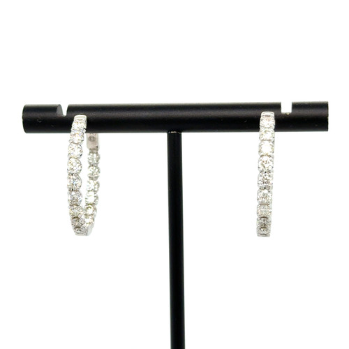 inside out diamond hoops, diamond hoops, diamond earrings