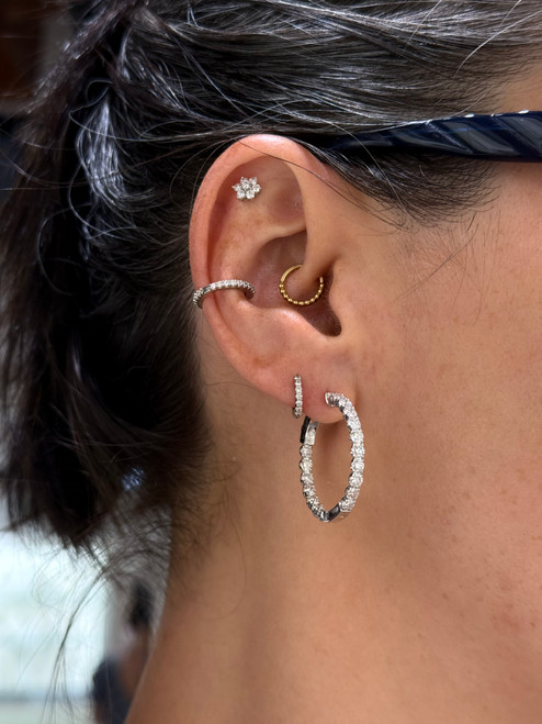 inside out diamond hoops, diamond hoops, diamond earrings