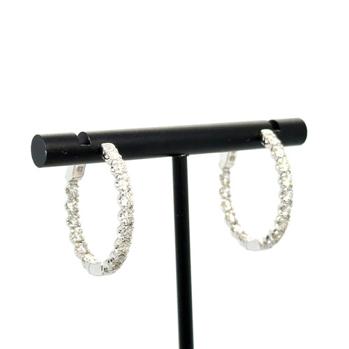 inside out diamond hoops, diamond hoops, diamond earrings