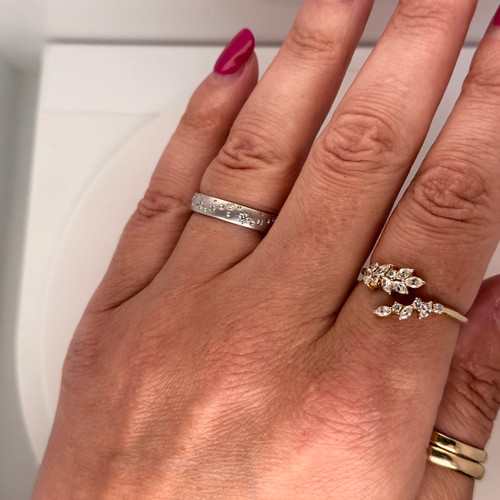scattered diamond ring, celestial eternity band, celestial ring, celestial jewelry, star ring