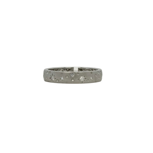 scattered diamond ring, celestial eternity band, celestial ring, celestial jewelry, star ring