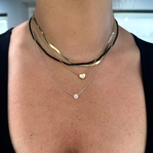 Floating Diamond Solitaire Necklace