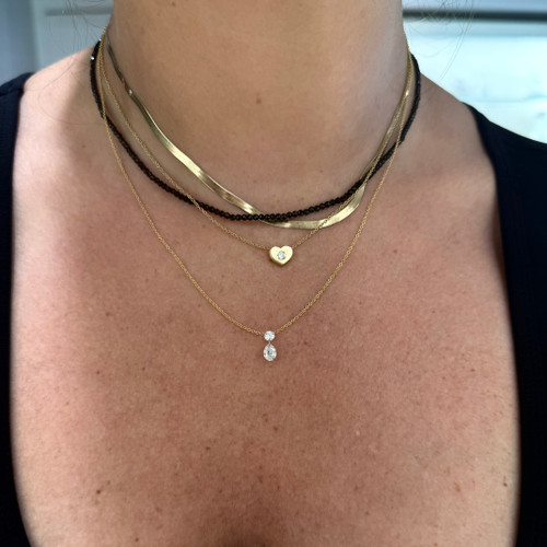 diamond necklace, unique diamond necklace, pierced diamond necklace, pierced diamond jewelry