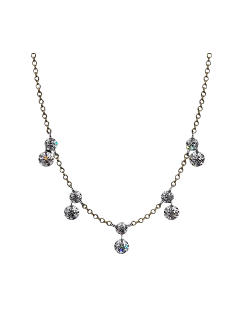 1cttw Floating Double Diamond Dangle Necklace