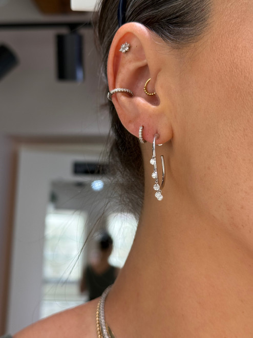 DIAMOND HOOPS, UNIQUE DIAMOND HOOPS, DIAMOND EARRINGS, UNIQUE DIAMOND EARRINGS, DRILLED DIAMOND EARRINGS, DRILLED DIAMOND JEWELRY