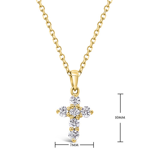 Petite Diamond Cross Pendant