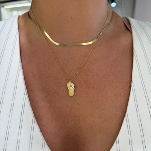 flip flop necklace, flip flop pendant, flip flop jewelry, beach jewelry