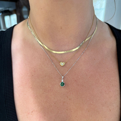 green tourmaline necklace, green tourmaline jewelry, green tourmaline pendant
