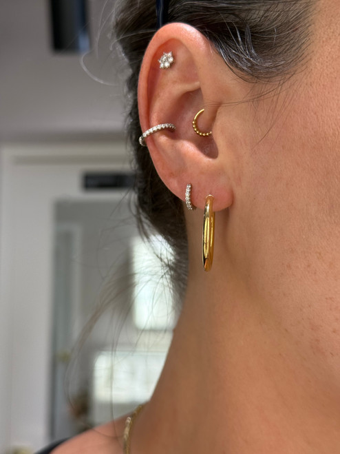 hoops, hoop earrings, round hoops, yellow gold hoops