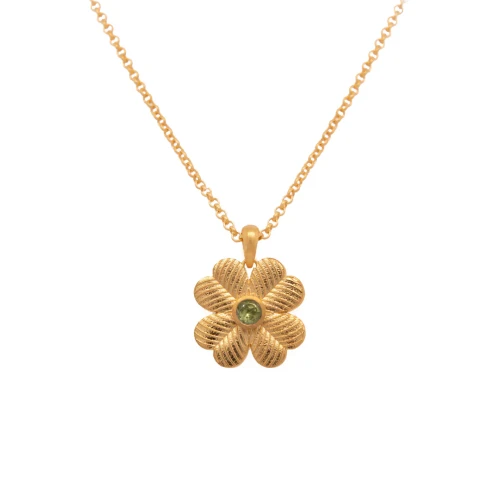 Vermeil Lucky Clover Reversible Necklace