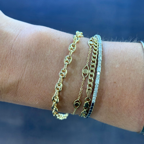 Gold-Filled Anchor Chain Bracelet